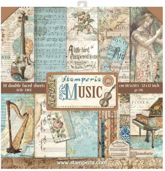 DISC - Stamperia Music Paper Pack (10 sheets)