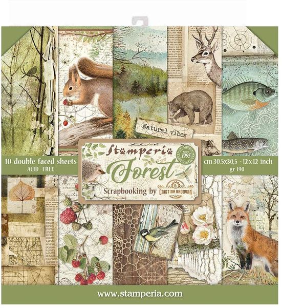 Stamperia Forest 12x12 Paper Pack (10 sh)