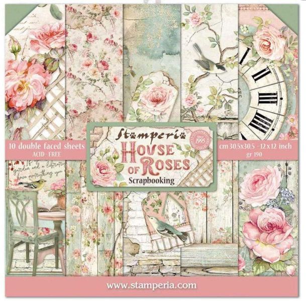 Stamperia House of Roses 12x12 Paper Pack (10)