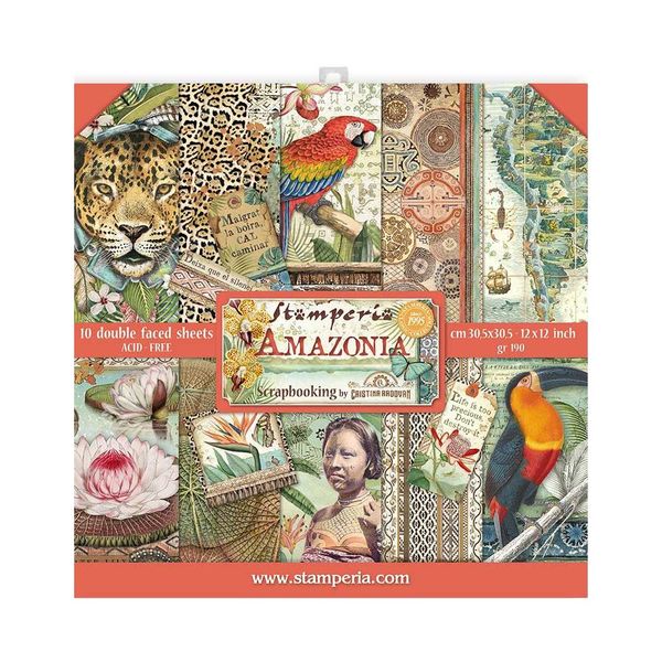 DISC - Stamperia Amazonia 12x12 Paper Pack