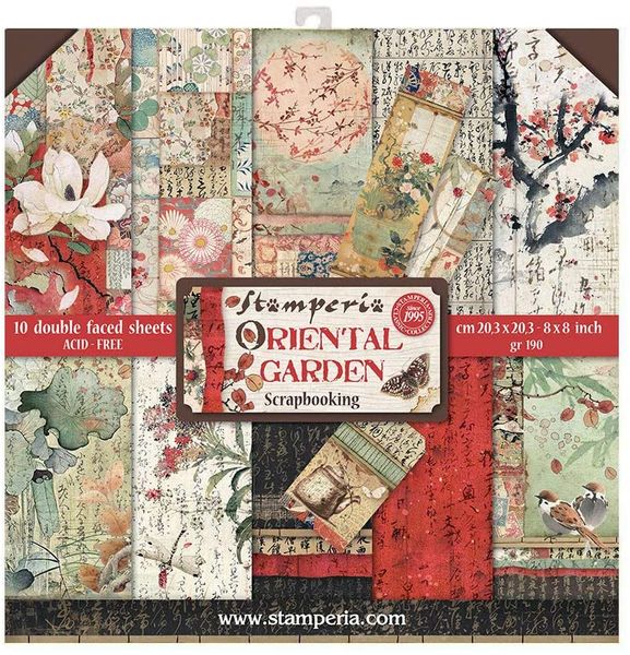 Stamperia Oriental Garden: 8x8 Paper Pack