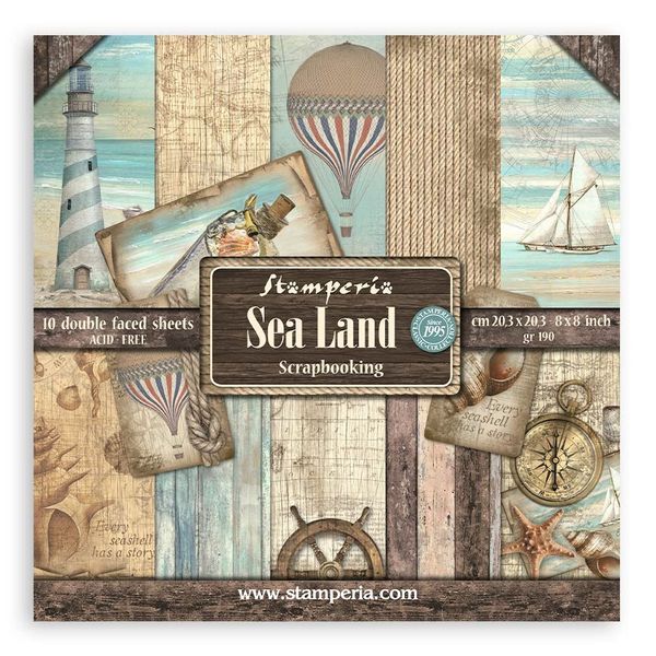 Stamperia Sea Land 8X8 Pad