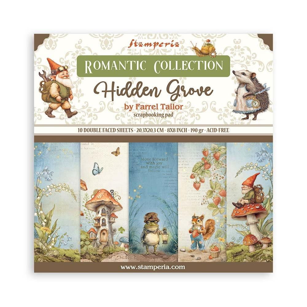 Stamperia Hidden Grove 8"X8" Scrapbooking Pad, 10 sheets