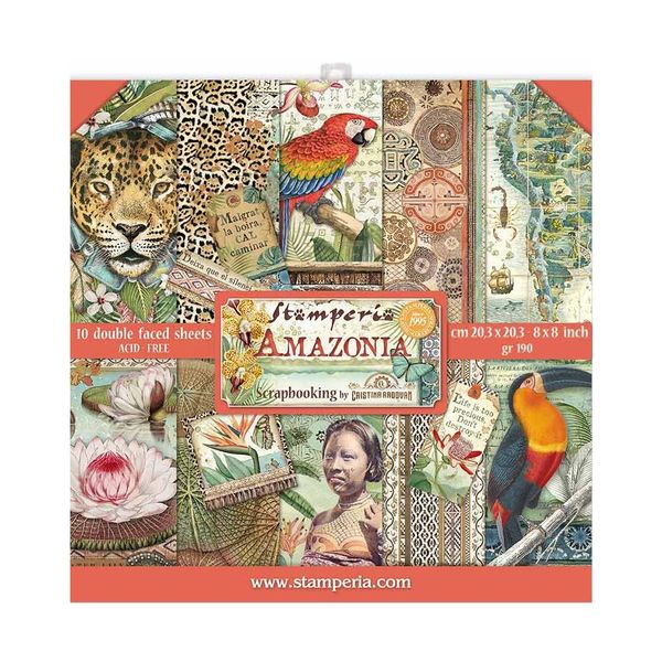 DISC - Stamperia Amazonia 8x8 Paper Pack