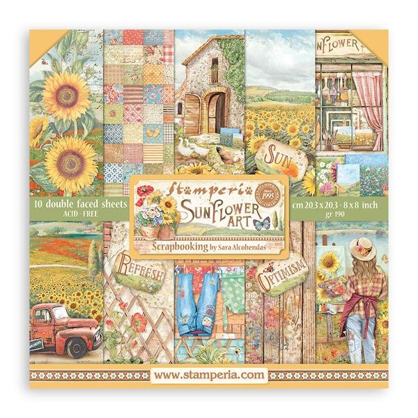 DISC - Stamperia Sunflower Art 8x8
