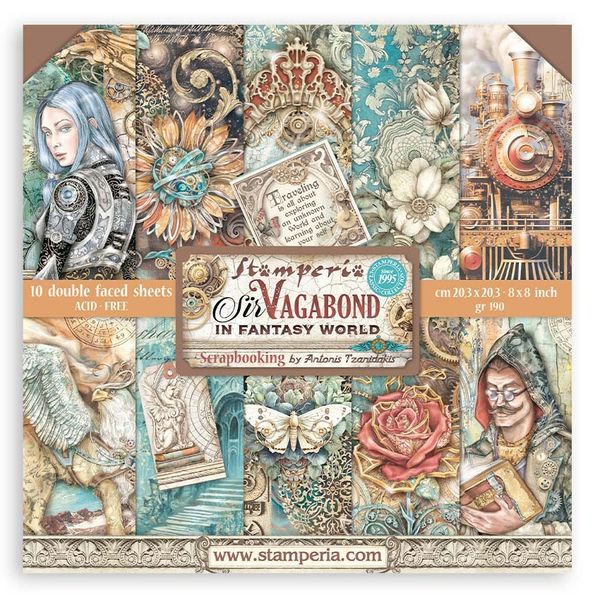 Stamperia Sir Vagabond in Fantasy World 8x8