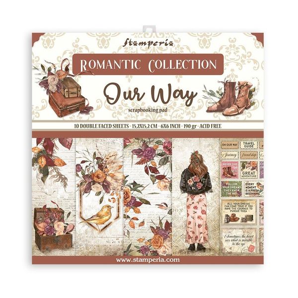 Stamperia Romantic Collection: Our Way 6x6 Pad