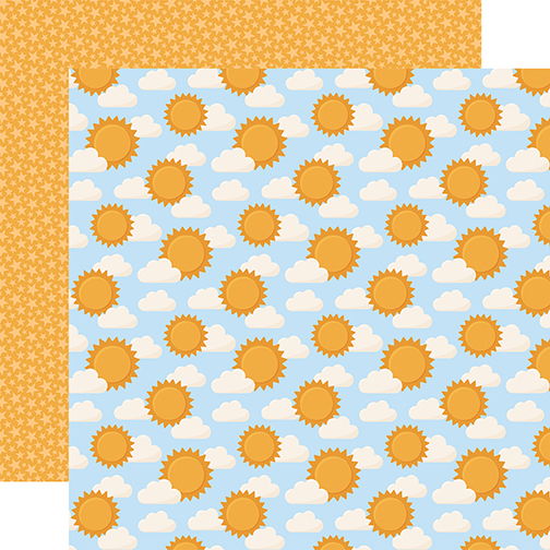 Echo Park Summer Break Sunny Day Sky DS Paper (1 Sheet)