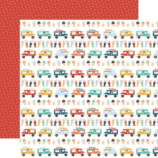 Echo Park Summer Break Ice Cream Truck Stop DS Paper (1 Sheet)