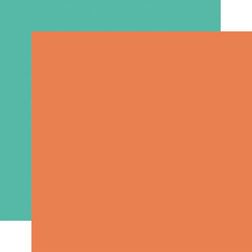 Echo Park Summer Break: Orange / Teal 12x12 Coordinating Solid DS Paper