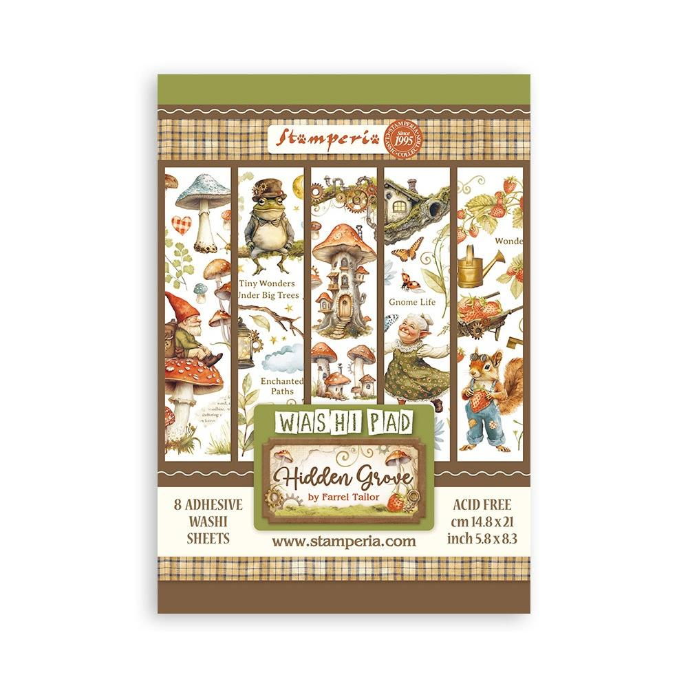DISC - Stamperia Hidden Grove Washi Pad, 8 A5 sheets