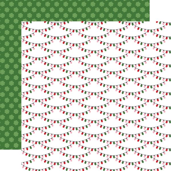 Echo Park Santa's Christmas Delivery Twinkling Lights DS Paper (1 Sheet)