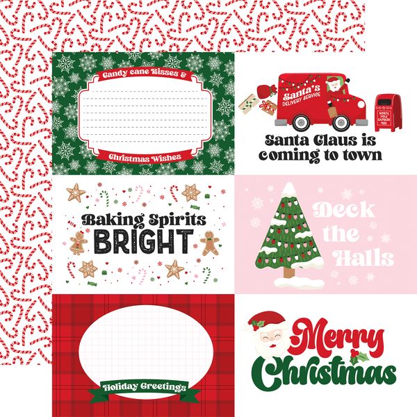 Echo Park Santa's Christmas Delivery 6x4 Journaling Cards