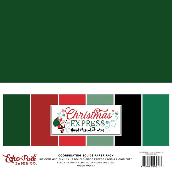 Echo Park Christmas Express Solids Kit