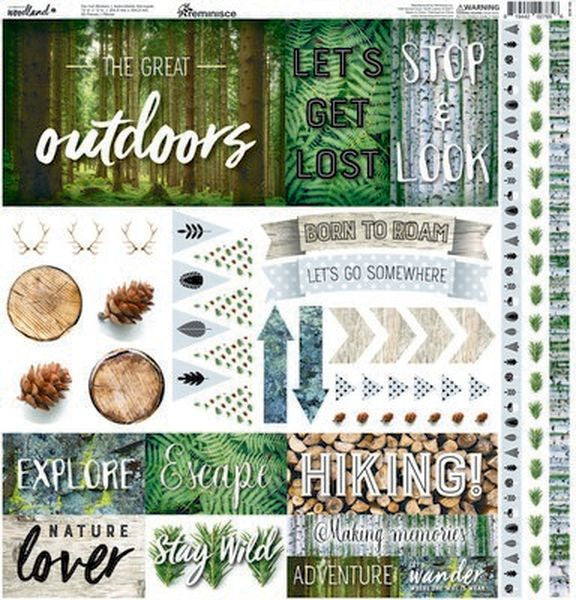Reminisce Scandinavian Woodland 12x12 Stickers