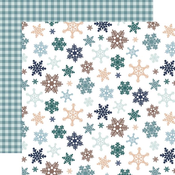 Echo Park Snow Day: Snowflakes Falling DS Paper (1 Sheet)