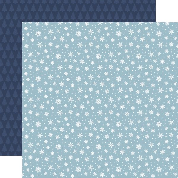 Echo Park Snow Day: Snowglobe Flakes DS Paper (1 Sheet)