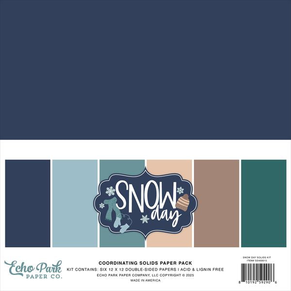 Echo Park Snow Day Solids Kit
