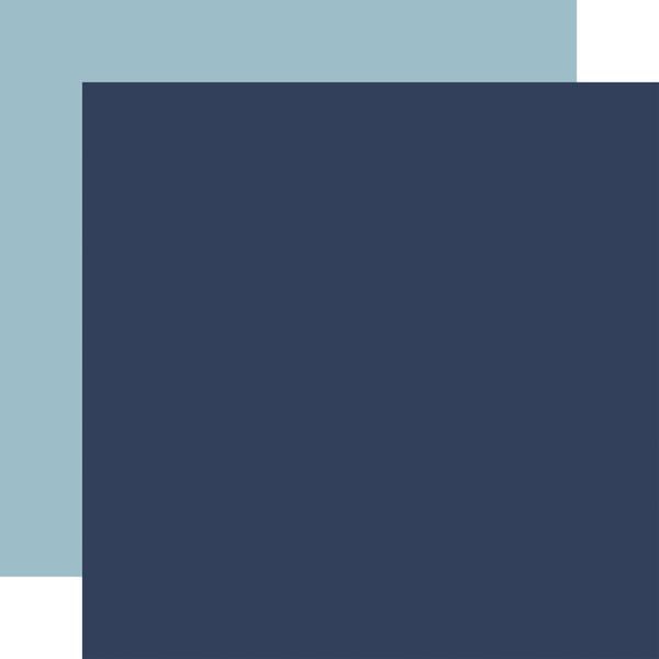 Echo Park Snow Day: Navy / Blue 12x12 Coordinating Solid (1 Sheet)