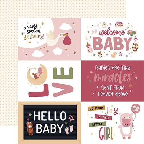 Echo Park Special Delivery 6x4 Journaling Cards DS Paper (1 Sheet)
