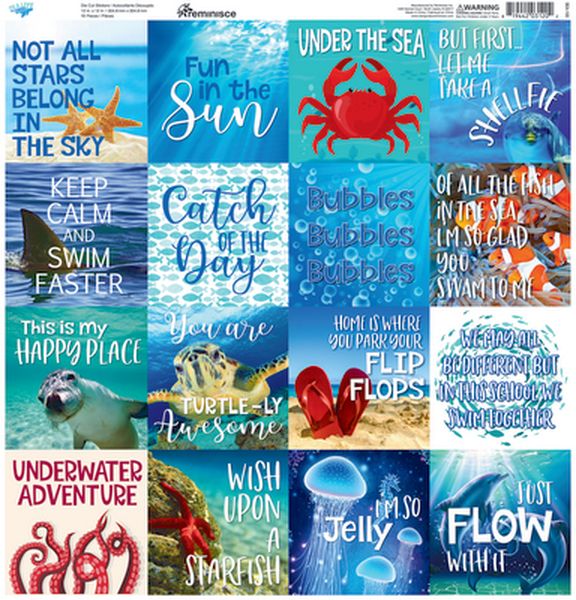 Reminisce Sea Life 12x12 Stickers