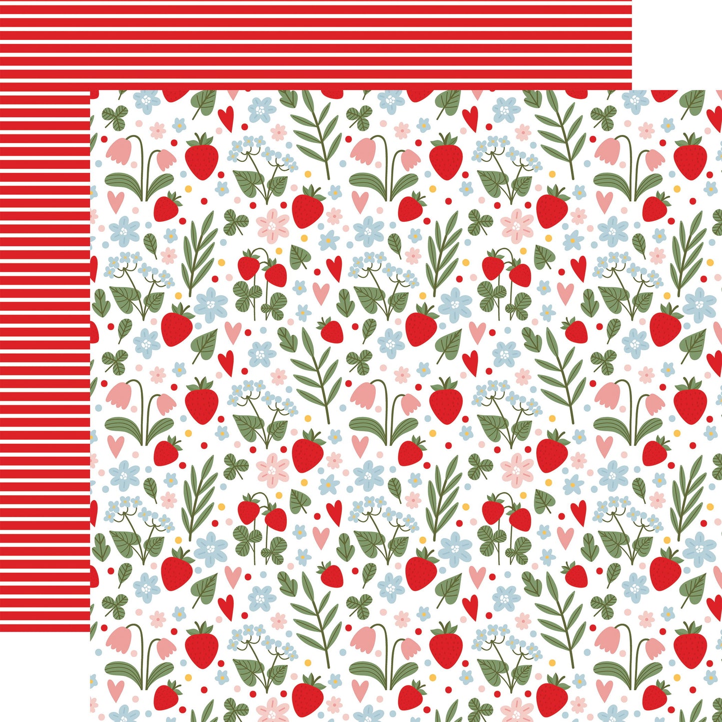 Echo Park Strawberry Fields: Garden Berries DS Paper (1 Sheet)