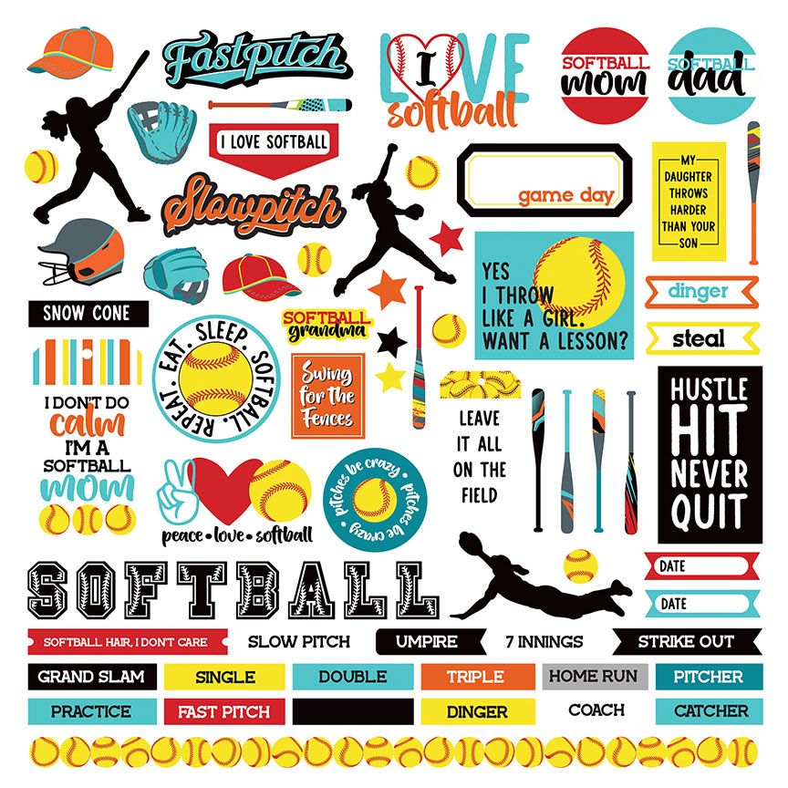 PhotoPlay MVP Softball Element Sticker