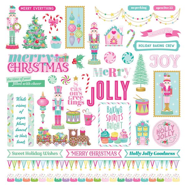 PhotoPlay Sugar Plum Elements 12"X12" Stickers