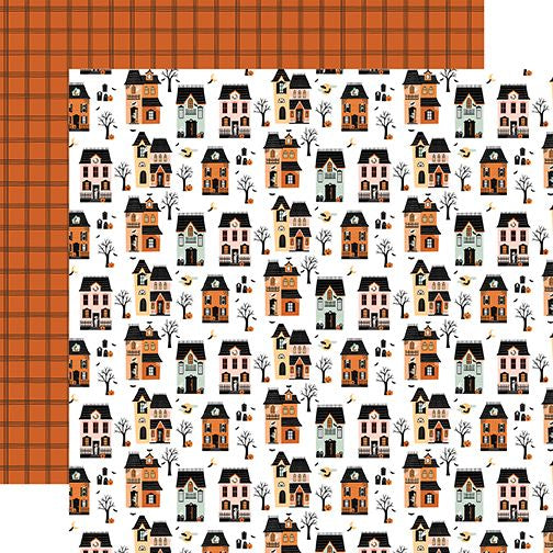 Echo Park Spooktacular Halloween: Haunted Houses DS Paper (1 Sheet)