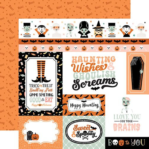 Echo Park Spooktacular Halloween: Multi Journaling Cards DS Paper (1 Sheet)
