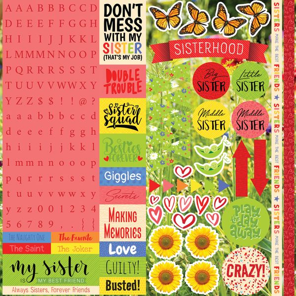 Reminisce Sisters 12x12 Sticker