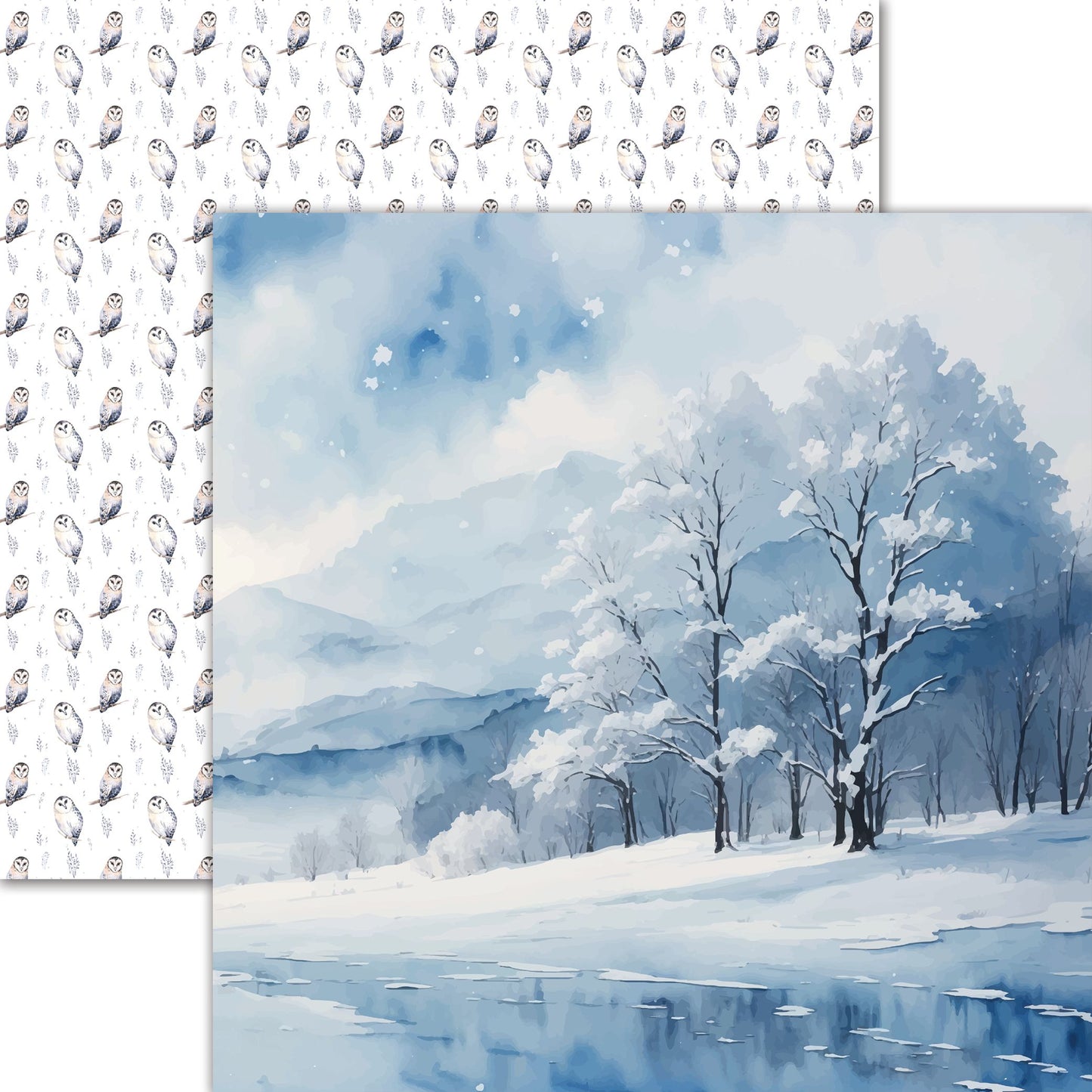 Reminisce Snowfall: A Winter's Tale DS Paper (1 Sheet)