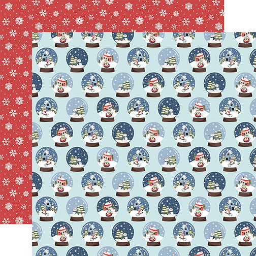 Chilling With My Snowmies Snow Globes 12x12 DS Patterned Paper (1 Sheet)