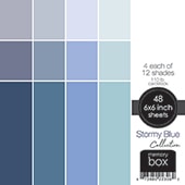 Memory Box Stormy Blue 6x6 Paper Pack