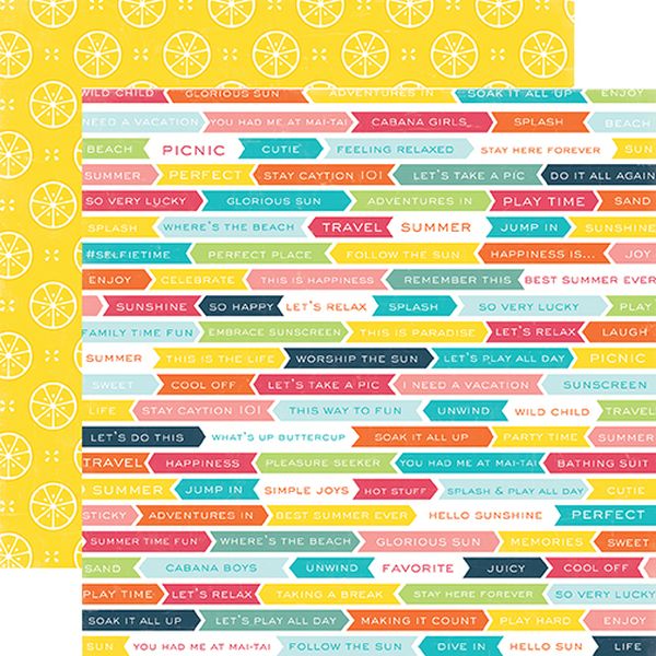 Echo Park Summer: Party Vacation Time DS Paper (1 Sheet)