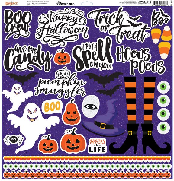 Reminisce Spooky Jack 12X12 Sticker