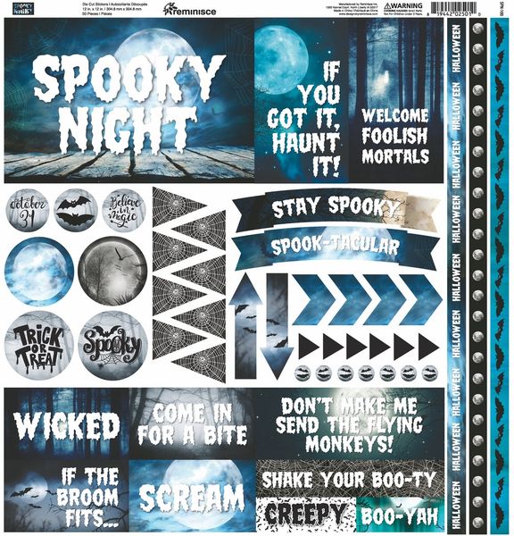 Reminisce Spooky Night 12x12 Elements Stickers