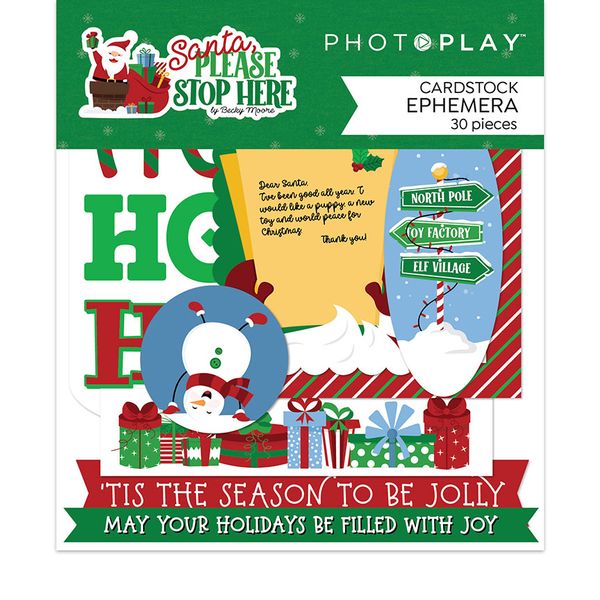Santa Please Stop Here Ephemera