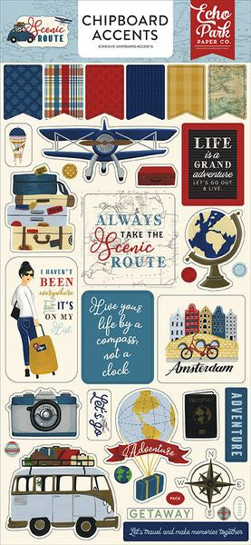 Echo Park Paper Company Scenic Route Chipboard Accents