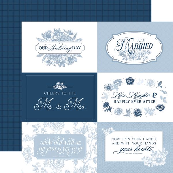 Echo Park Save the Date: 6x4 Journaling Cards DS Paper (1 Sheet)