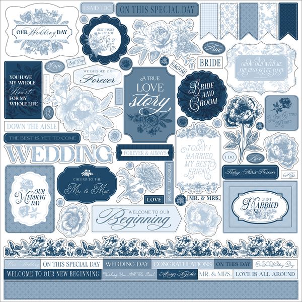 Echo Park Save The Date Element Sticker