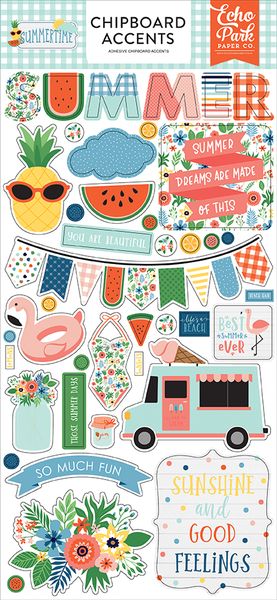 Echo Park Paper Company Summertime Chipboard Accents