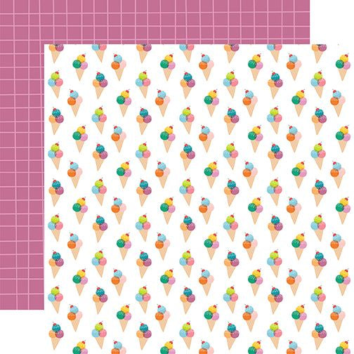 Sunny Days Ahead So Sweet Ice Cream 12x12 DS Patterned Paper (1 Sheet)