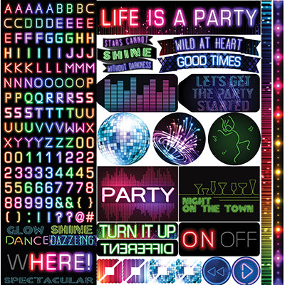 Reminisce Tech Bubble 12x12 Alpha Variety Stickers
