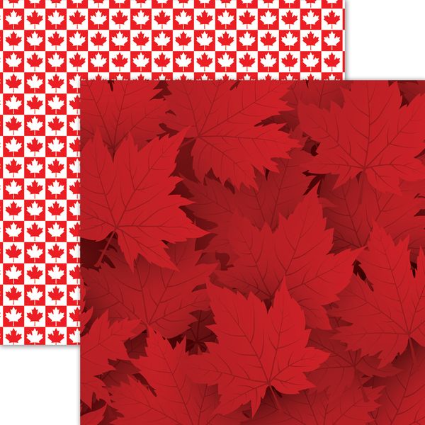 Reminisce The Great North: Maple Leaf Motif DS Paper (1 Sheet)