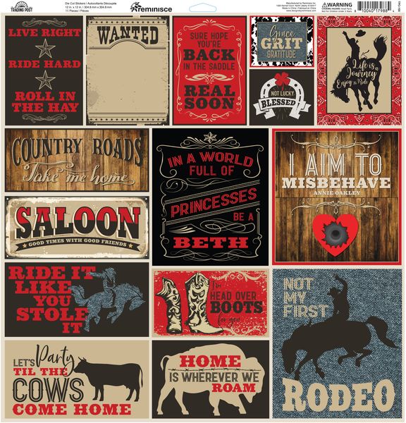 Reminisce Trading Post 12x12 Sticker