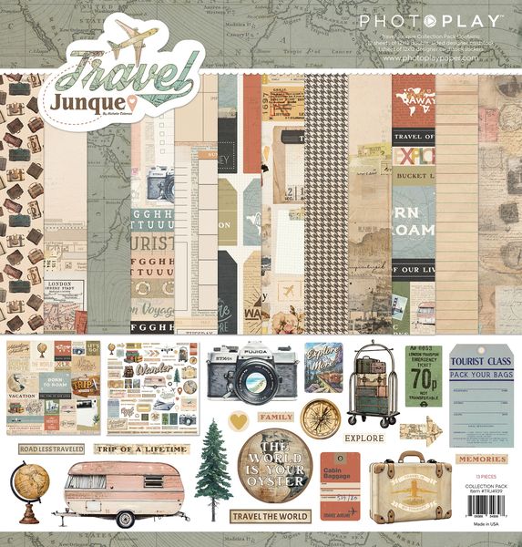 PhotoPlay Collection Pack 12"X12"-Travel Junque