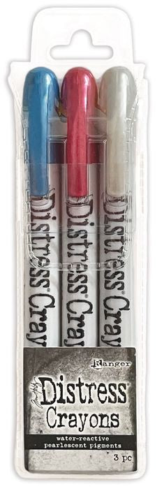 Tim Holtz Distress Crayon Pearl Set-Holiday Set #5
