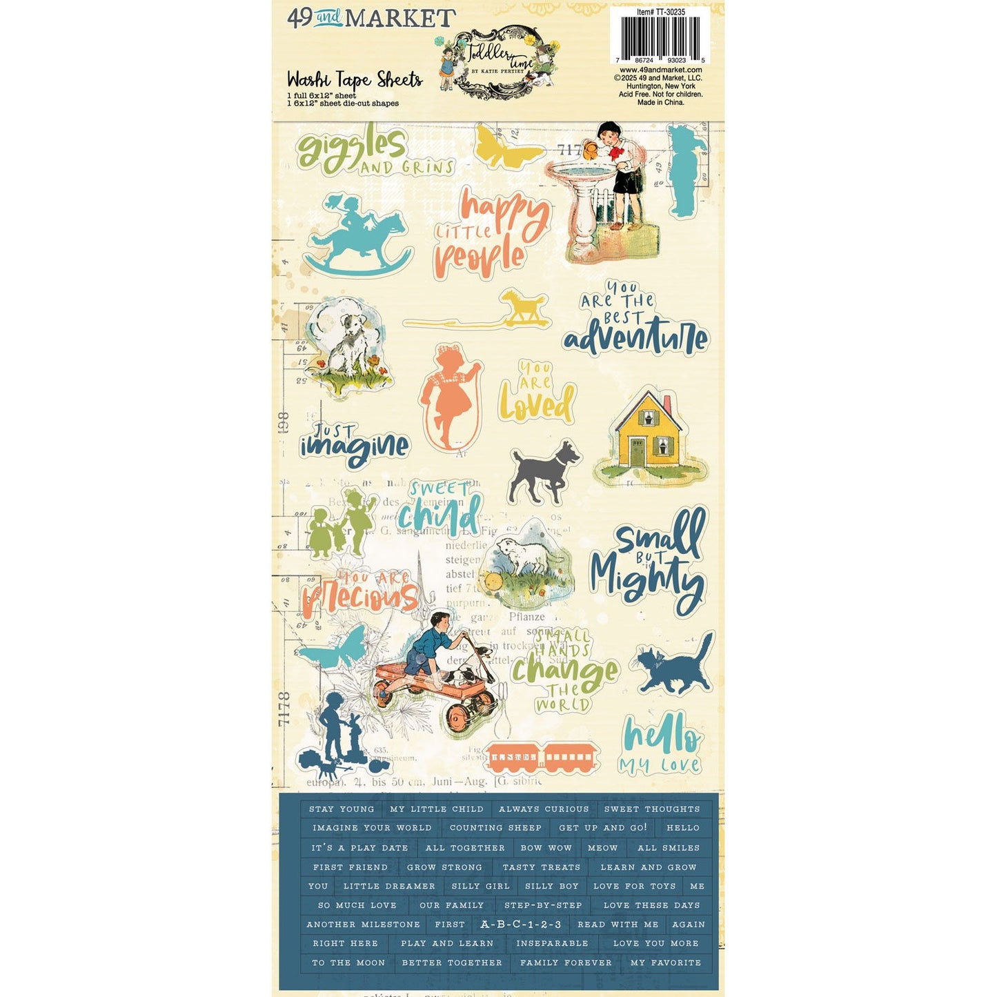49 And Market Washi Sheets-Toddler Time