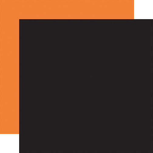 Black / Lt. Orange Coordinating Solid Paper (1 Sheet)
